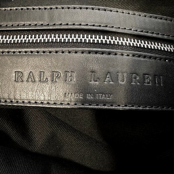 RALPH LAUREN Purple Label Nappa Stirrup Hobo Bag • black leather, silver - Picture 8 of 15